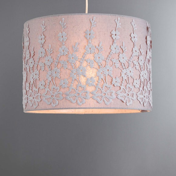 Esme Grey Light Shade Dunelm